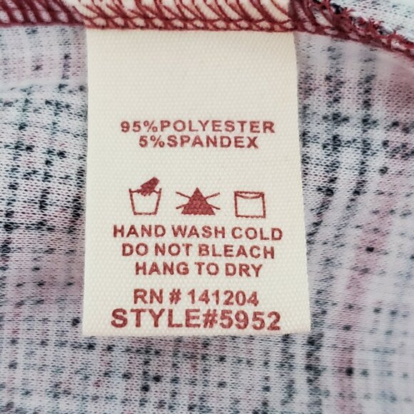 Hem & Thread 141204 Lantern Sleeve Plaid Elevated Sweatshirt Style Top Size M - Picture 11 of 12